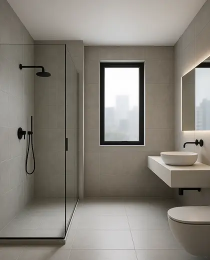 minimalist house — bathroom (urban)