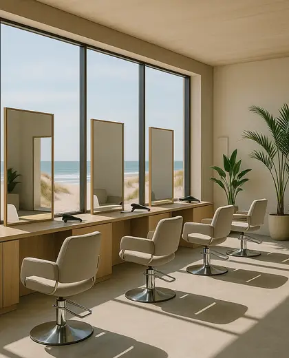 contemporary salon — workshop (beach)
