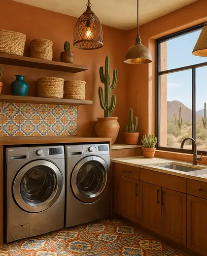 eclectic condo — laundry room (desert)