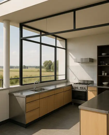 bauhaus building — kitchen (rural)