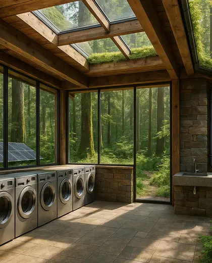 sustainable public space — laundry room (forest)