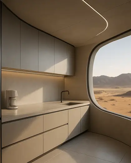 futuristic condo — pantry (desert)
