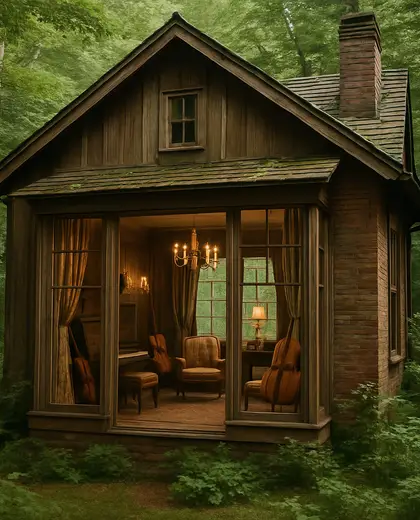 vintage house — music room (forest)