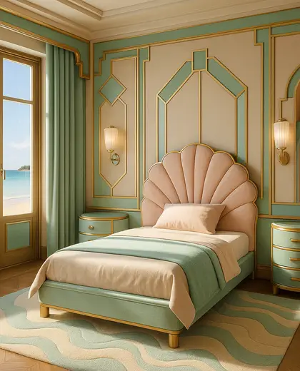 art deco building — childrens bedroom (coastal)