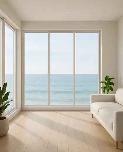 minimalist home — sunroom (coastal)