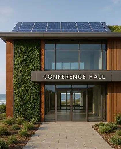 sustainable facade — conference hall (ocean)