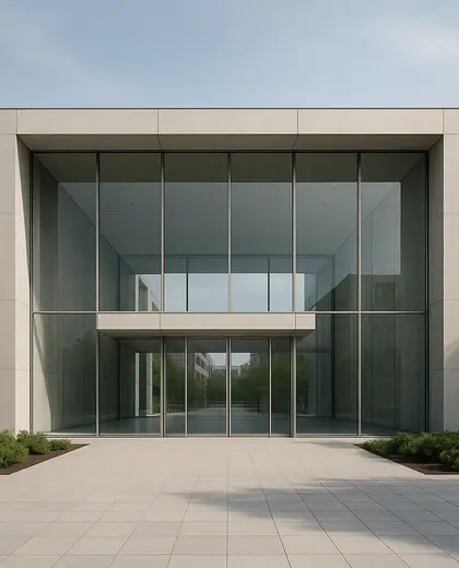 minimalist facade — conference hall (urban)