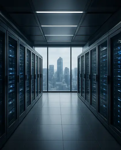 futuristic home — server room (urban)