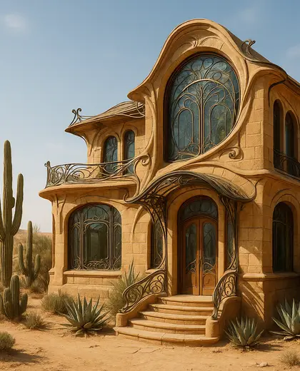 art nouveau building — home office (desert)