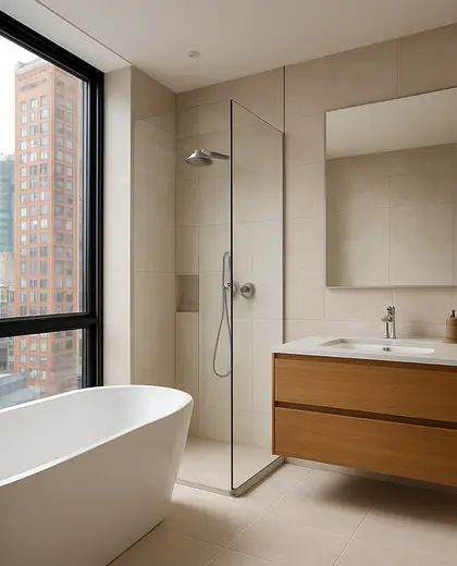 modern home — bathroom (urban)