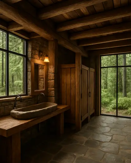 rustic office space — rest room (forest)