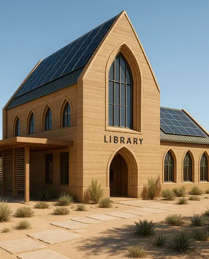 sustainable church — library (desert)