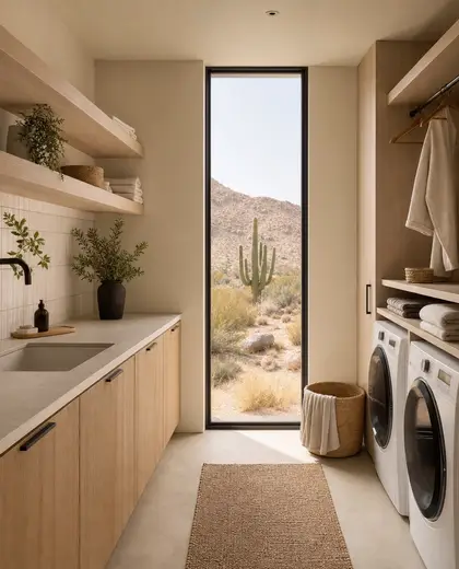 scandinavian building — laundry room (desert)