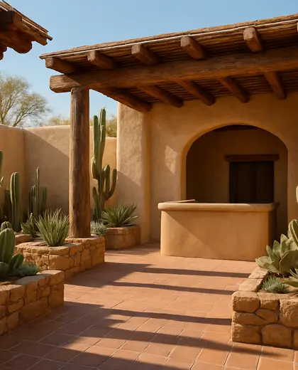 southwestern yard — reception (desert)