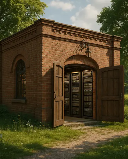 vintage yard — server room (rural)