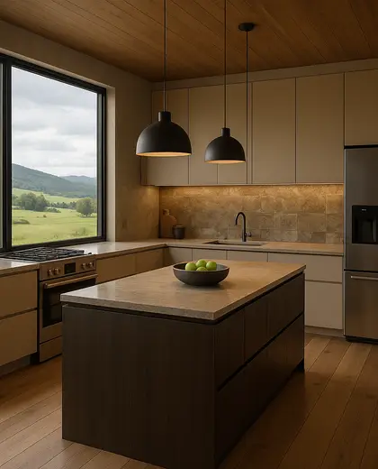 modern house — kitchen (rural)