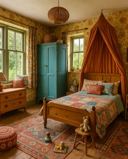 eclectic home — childrens bedroom (rural)