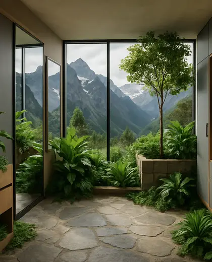 modern indoor garden — dressing room (mountain)