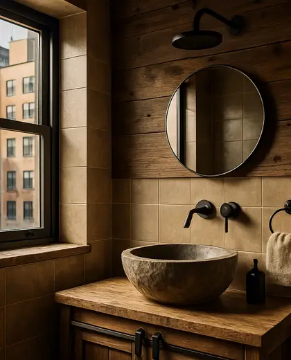 rustic house — bathroom (urban)