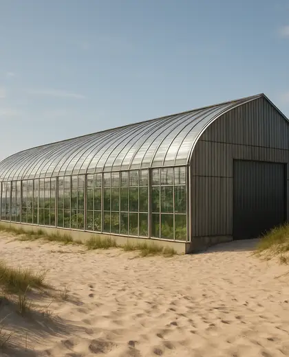 sustainable greenhouse — warehouse (beach)