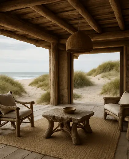 rustic backyard — room (beach)