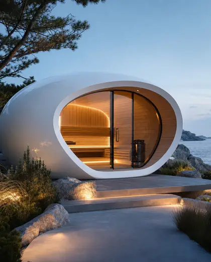 futuristic yard — sauna (coastal)