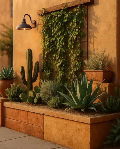southwestern vertical garden — raised garden bed (urban)