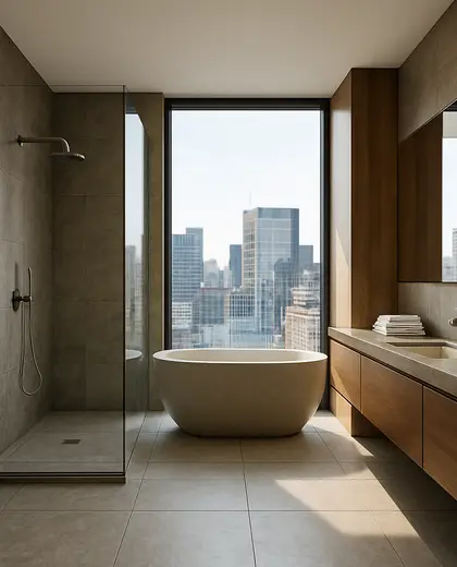 contemporary house — bathroom (urban)