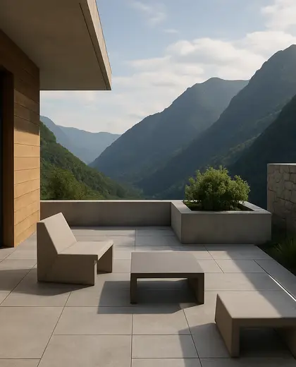 minimalist yard — terrace (mountain)