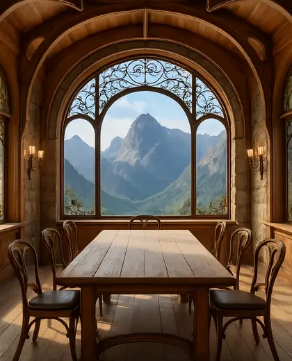art nouveau farmhouse — meeting room (mountain)