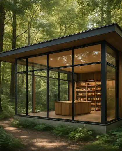 contemporary facade — pantry (forest)