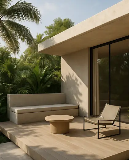 minimalist home — deck (tropical)