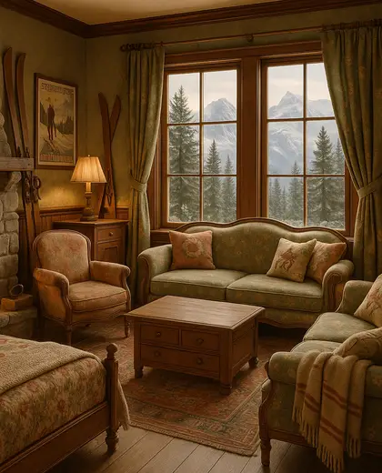 vintage salon — youth bedroom (alpine)