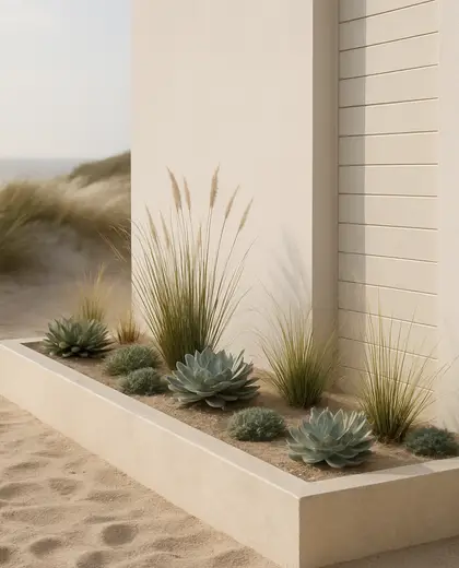 minimalist home — flower bed (beach)