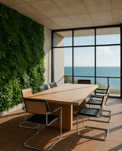 bauhaus vertical garden — meeting room (coastal)