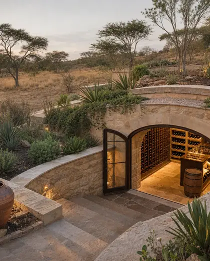 mediterranean garden — wine cellar (savanna)