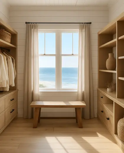 modern farmhouse — dressing room (beach)