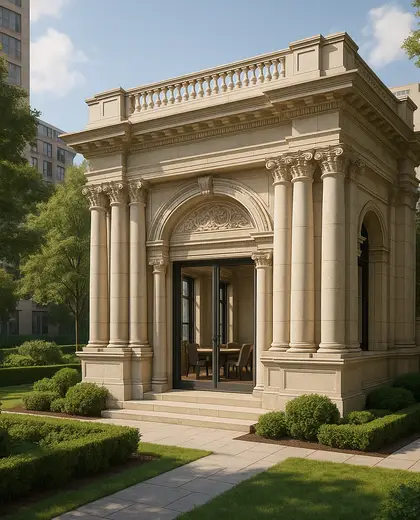neoclassical yard — meeting room (urban)