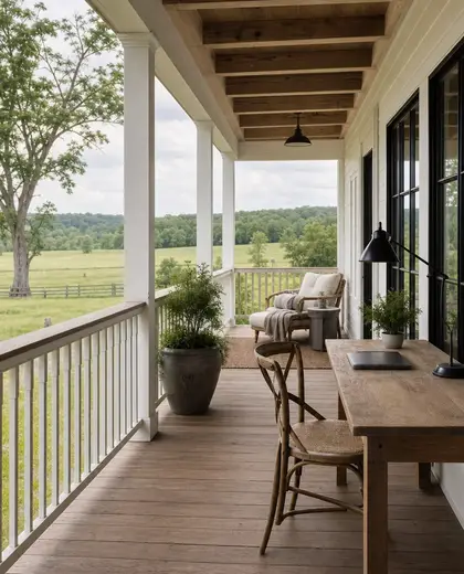 farmhouse office space — balcony (rural)