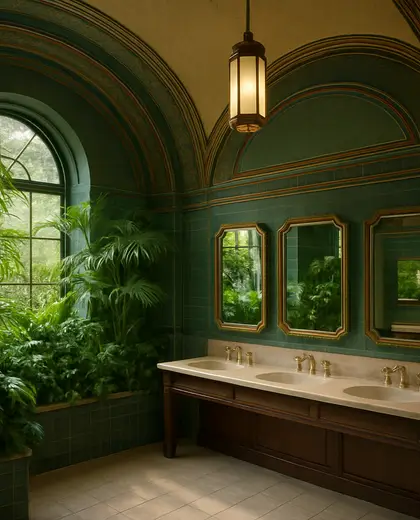 art deco indoor garden — rest room (rural)