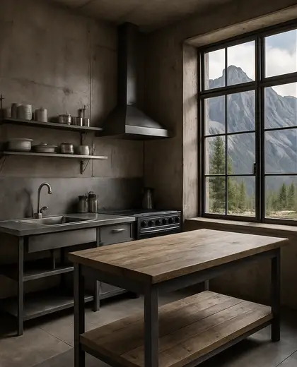 industrial public space — small kitchen (mountain)