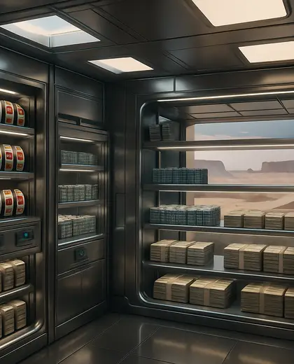 futuristic casino — storage room (desert)