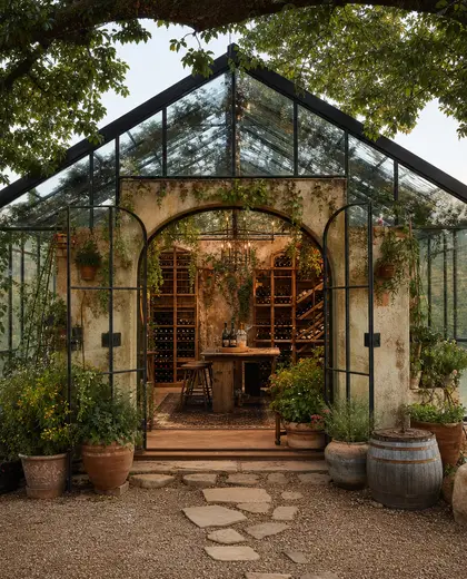 bohemian greenhouse — wine cellar (rural)
