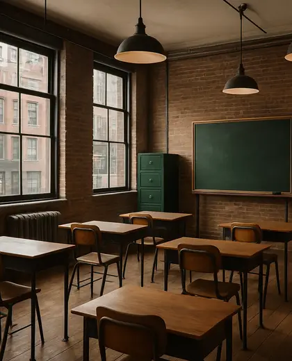 vintage store — training room (urban)