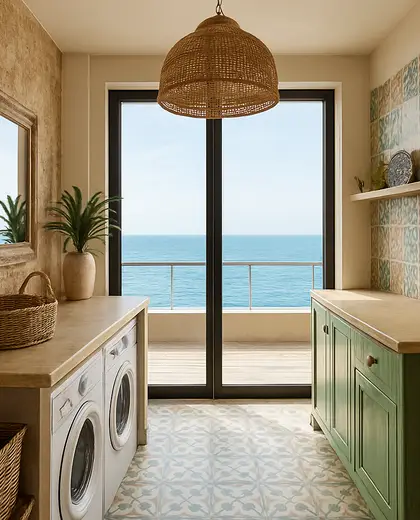 eclectic penthouse — laundry room (ocean)