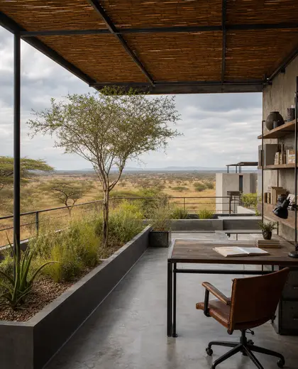 industrial rooftop garden — study (savanna)