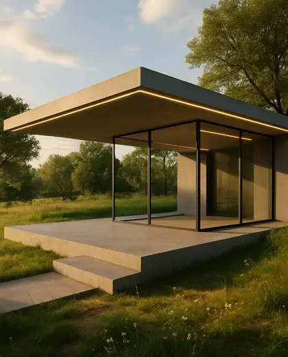 futuristic yard — terrace (rural)