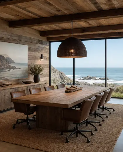 rustic office space — meeting room (coastal)