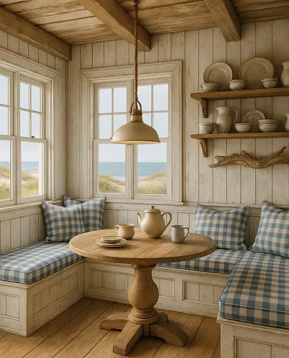 vintage farmhouse — breakfast nook (coastal)