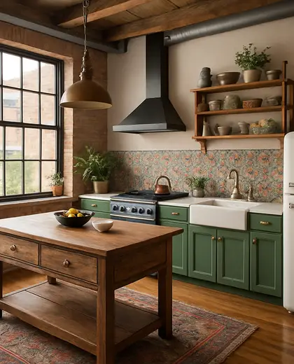 eclectic house — kitchen (urban)